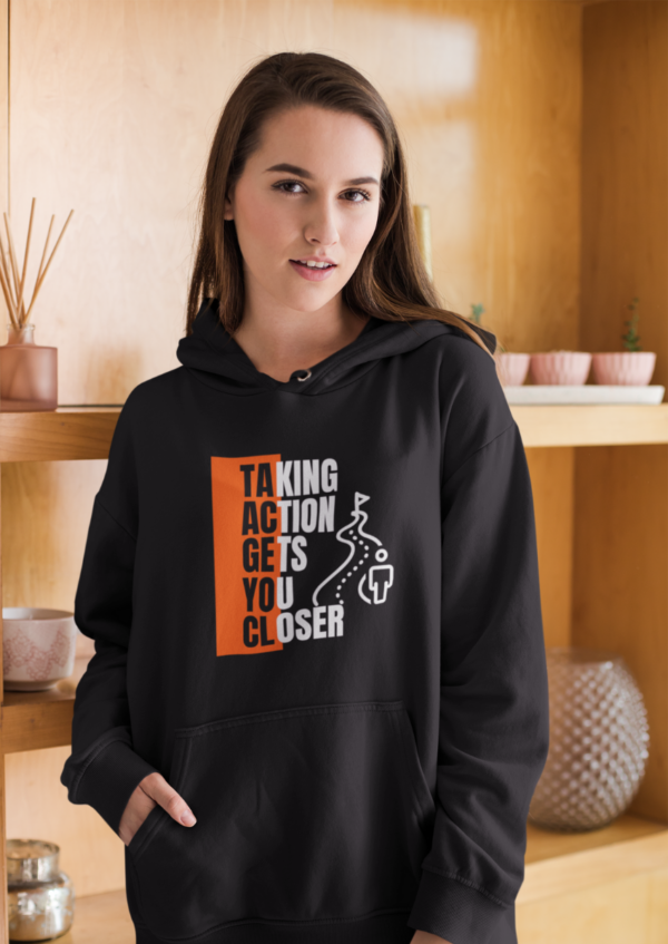 Shop By Daland Action Gets You Closer Hoodie